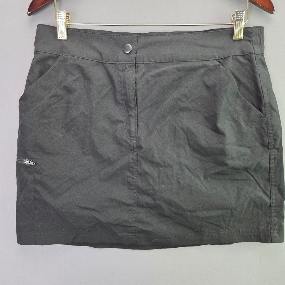 32 Degrees Cool Skort Size M Black Active Hiking Golf Skirt Built-in Shorts